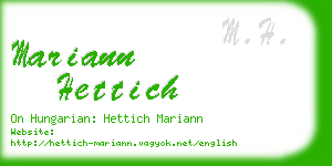 mariann hettich business card